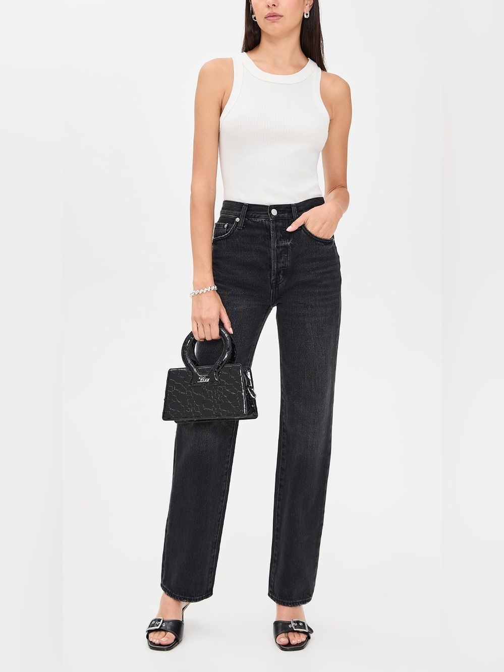 🆕 PISTOLA Cassie Super High Rise Straight Jean - Stormy NWT SZ 29